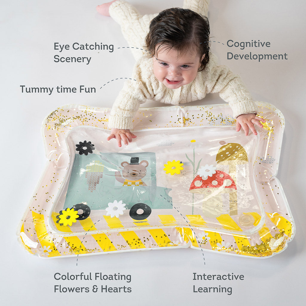 Taf Toys Baby Tummy Time Water Play Mat - Ice cream Bear - Easier Development