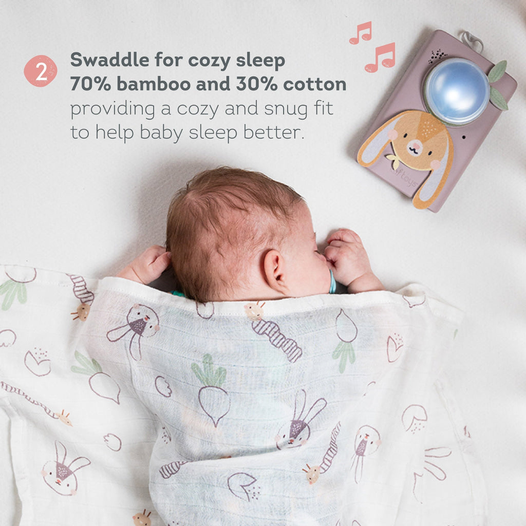 Taf Toys Bunny Soother & Swaddle Set - Easier Sleep