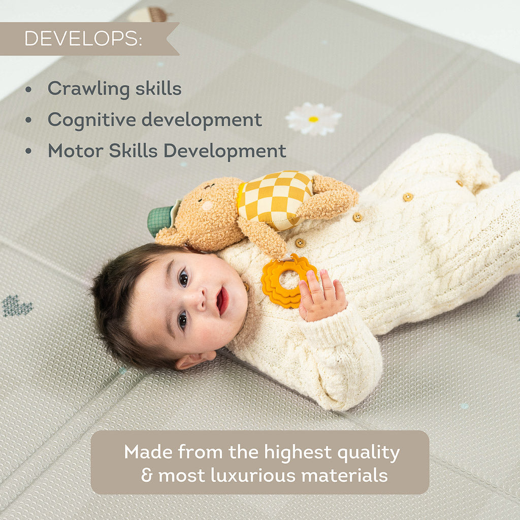 Taf Toys Fold & Play Checkers Baby Play Mat - Easier Development