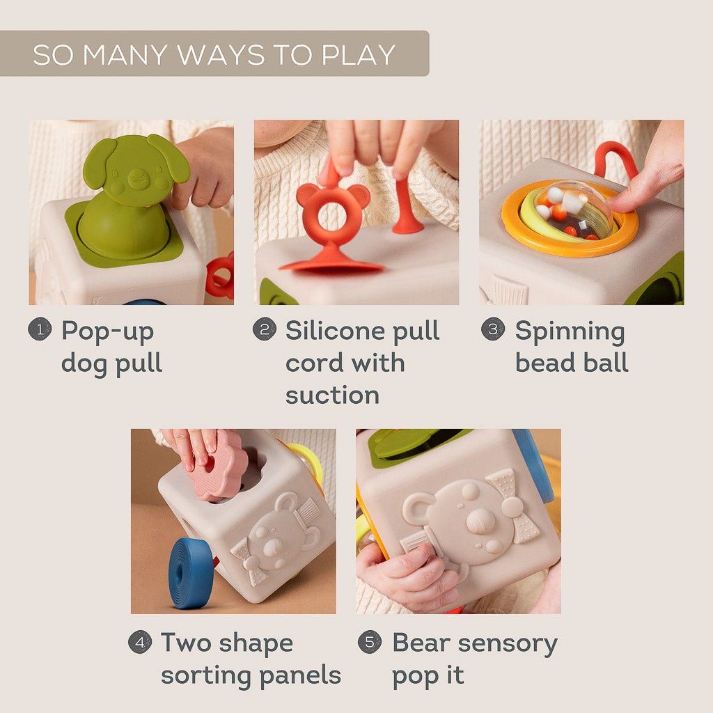 Taf Toys Peek & Play Cube – Baby Sensory & Motor Skills Toy - Easier Development