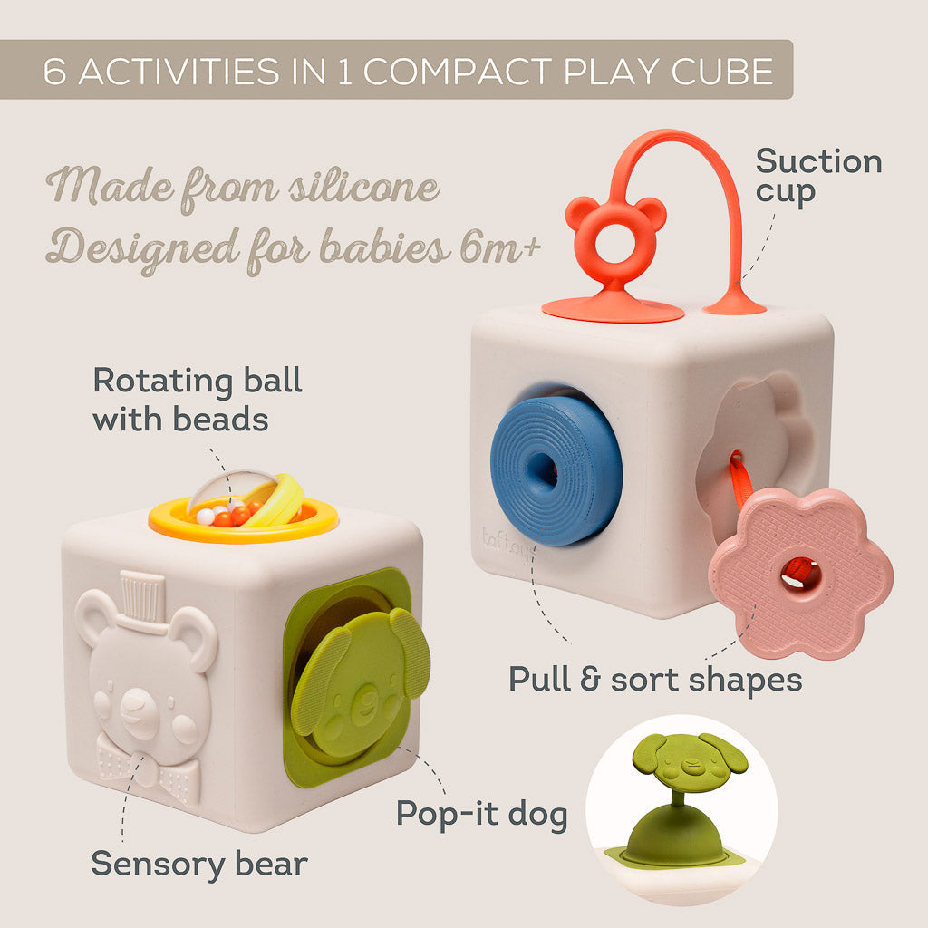 Taf Toys Peek & Play Cube – Baby Sensory & Motor Skills Toy - Easier Development