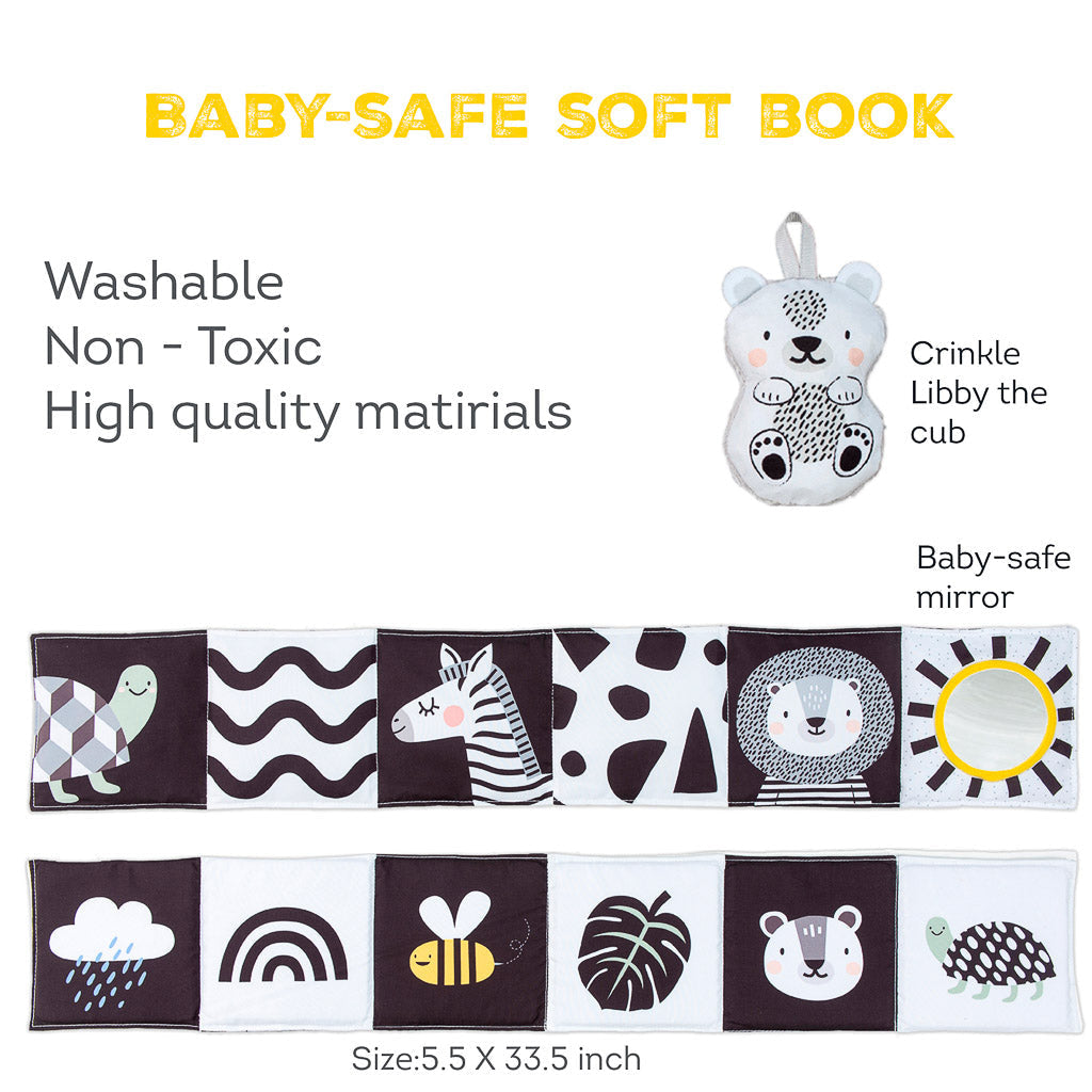 Taf Toys Savannah Black & White Book - Easier Development