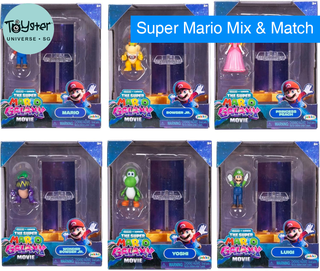 The Super Mario Galaxy Movie 1.5” Figure With Star Launcher W1 - Assorted (1 Pc) - Nintendo