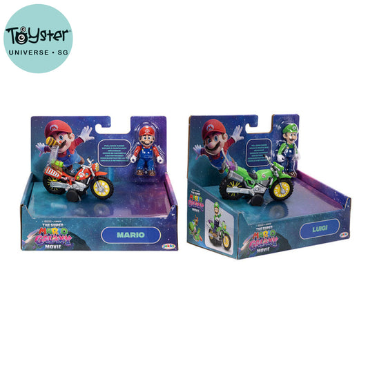 The Super Mario Galaxy Movie 2.5” Figure With Pull Back Motorcycle - Assorted (1 Pc) - Nintendo