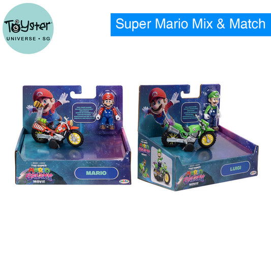 The Super Mario Galaxy Movie 2.5” Figure With Pull Back Motorcycle - Assorted (1 Pc) - Nintendo