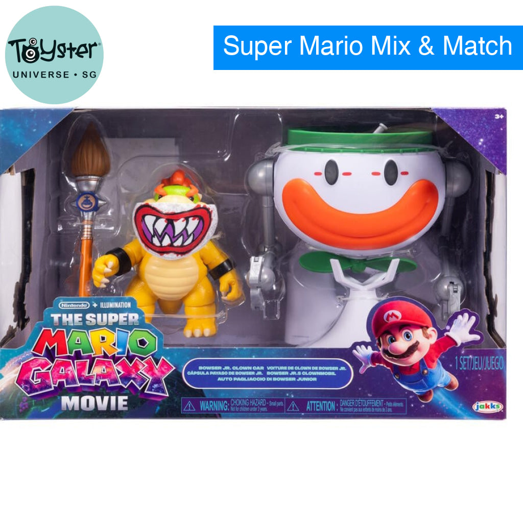 The Super Mario Galaxy Movie - 5” Bowser Jr. with Clown Car Paintbrush and Water-Reveal Stickers - Nintendo
