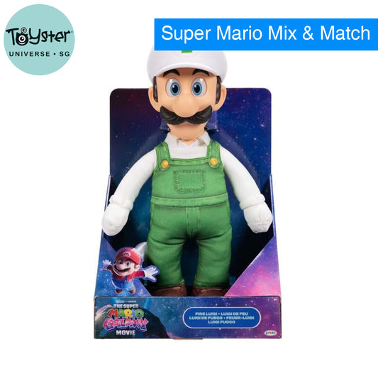 The Super Mario Galaxy Movie Fire Luigi Posable Plush 15 inch - Nintendo