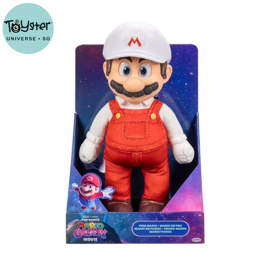 The Super Mario Galaxy Movie Fire Mario Posable Plush 14 inch - Nintendo