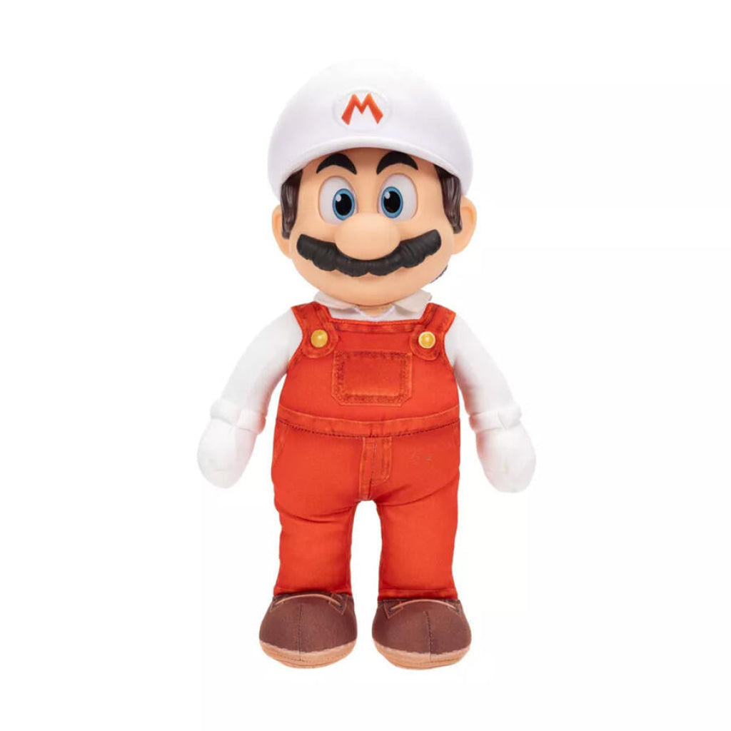 The Super Mario Galaxy Movie Fire Mario Posable Plush 14 inch - Nintendo