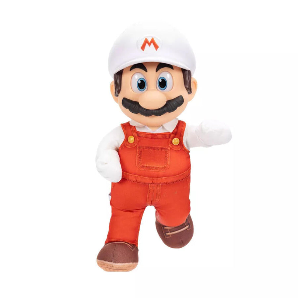 The Super Mario Galaxy Movie Fire Mario Posable Plush 14 inch - Nintendo