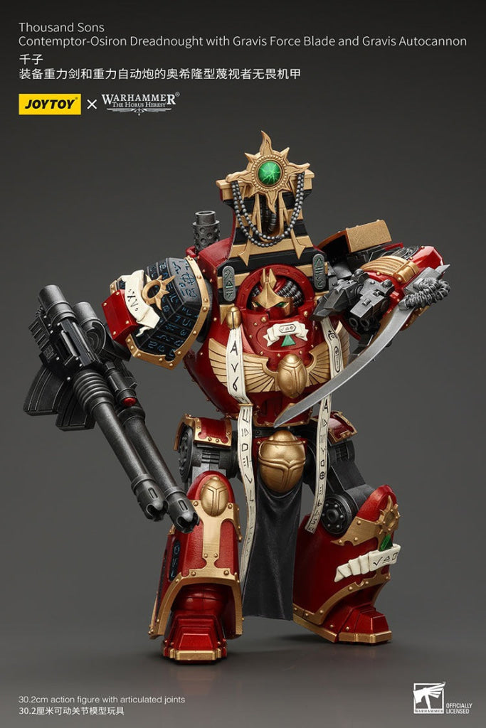 Thousand Sons Contemptor-Osiron Dreadnought With Gravis Force Blade And Autocannon Jt8636 Warhammer