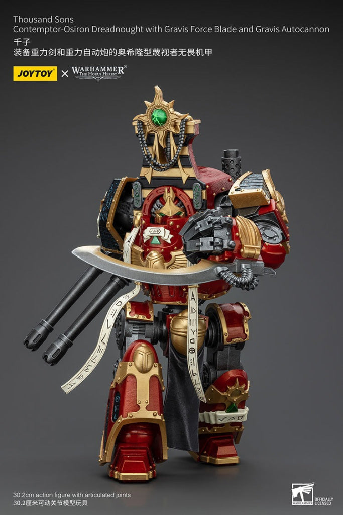 Thousand Sons Contemptor-Osiron Dreadnought With Gravis Force Blade And Autocannon Jt8636 Warhammer