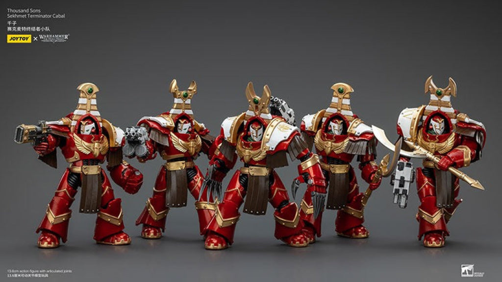 Thousand Sons: Sekhmet Terminator Cabal With Combi-Bolter And Achea Force Weapon Jt7349 Warhammer