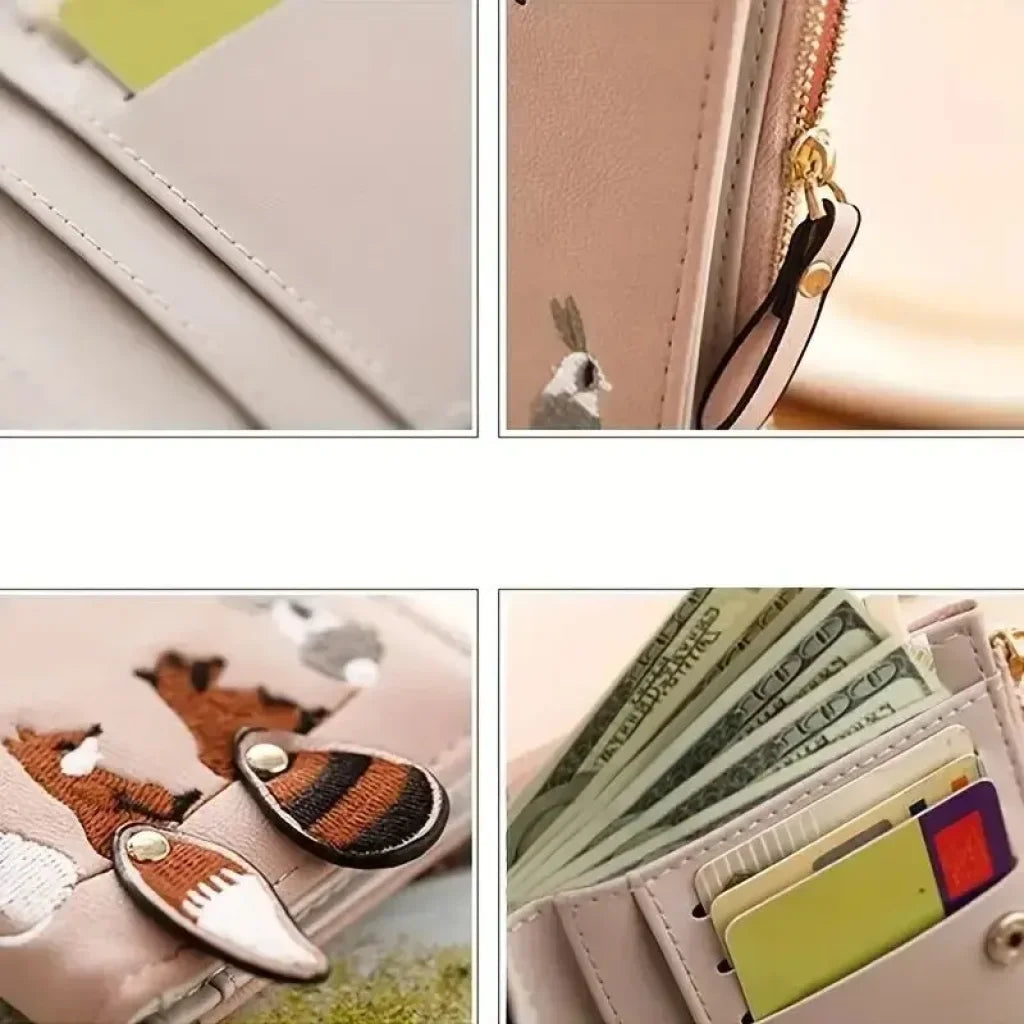 Trendy Short Wallet With Card Holder Coin Purse