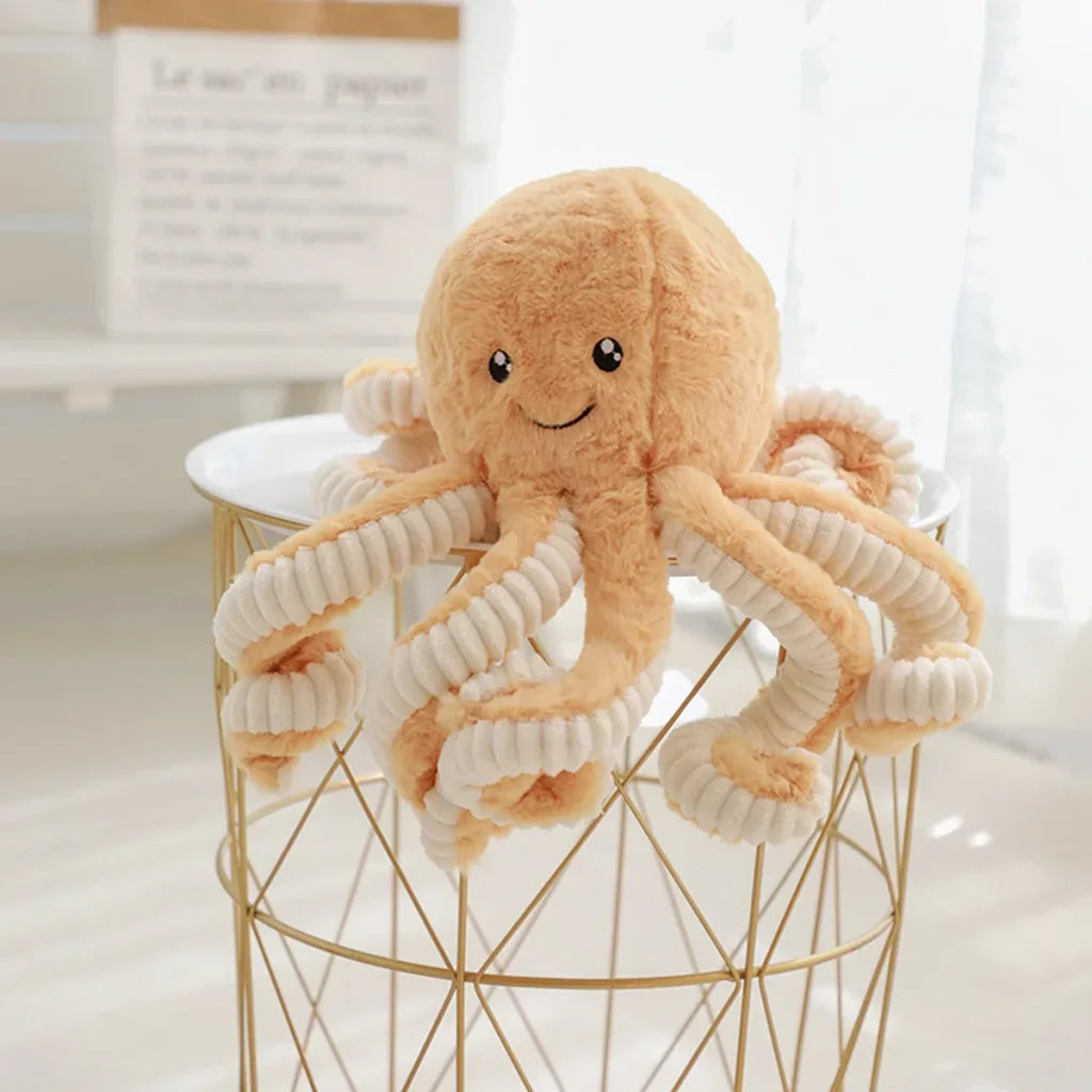 Under The Sea Octopus Plush - Brown Yellow / 18cm