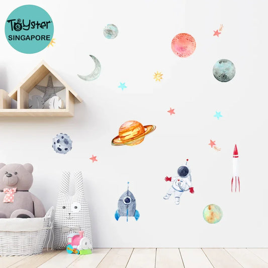 Universe Planet Space Astronaut Wall Stickers