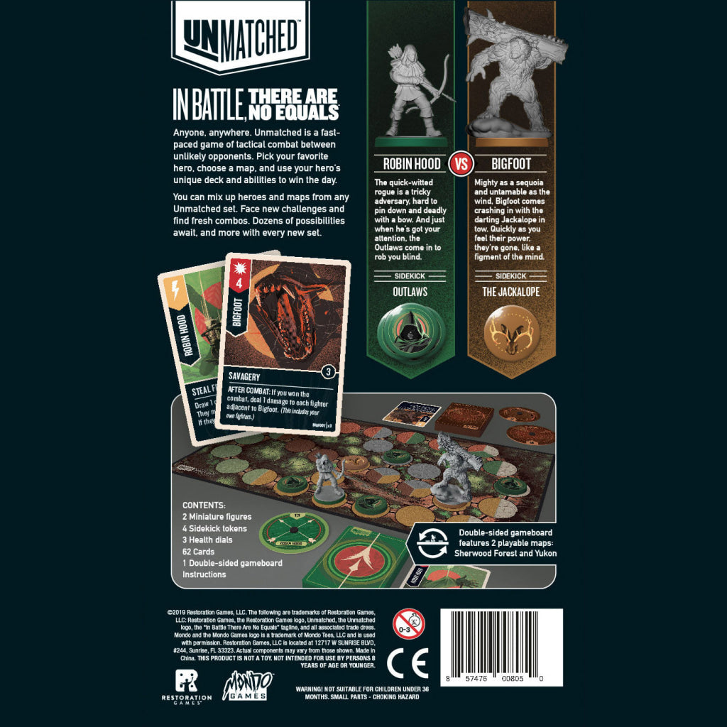 Unmatched: Robin Hood vs. Bigfoot - Board Games