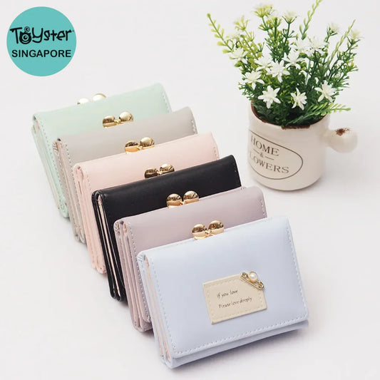 Women Short Design Three Fold Wallet