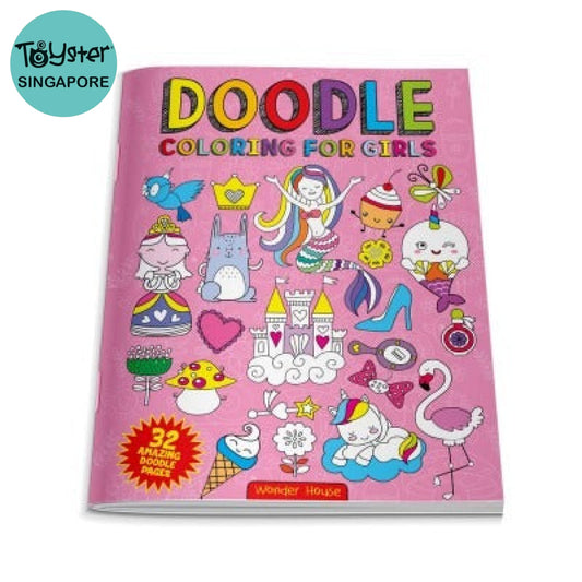 Wonder House - Doodle Coloring For Kids: Pink Edition Doodle