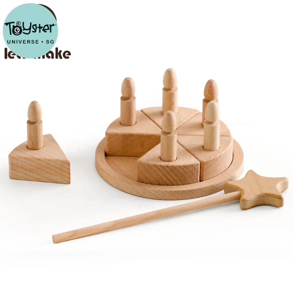 Wooden Birthday Cake Pretend Toy