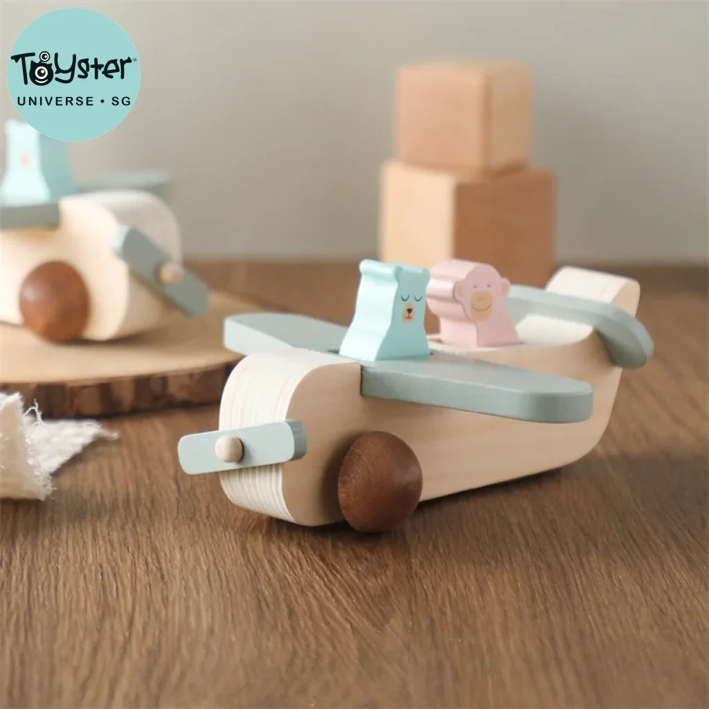 Wooden Building Blocks Aircraft