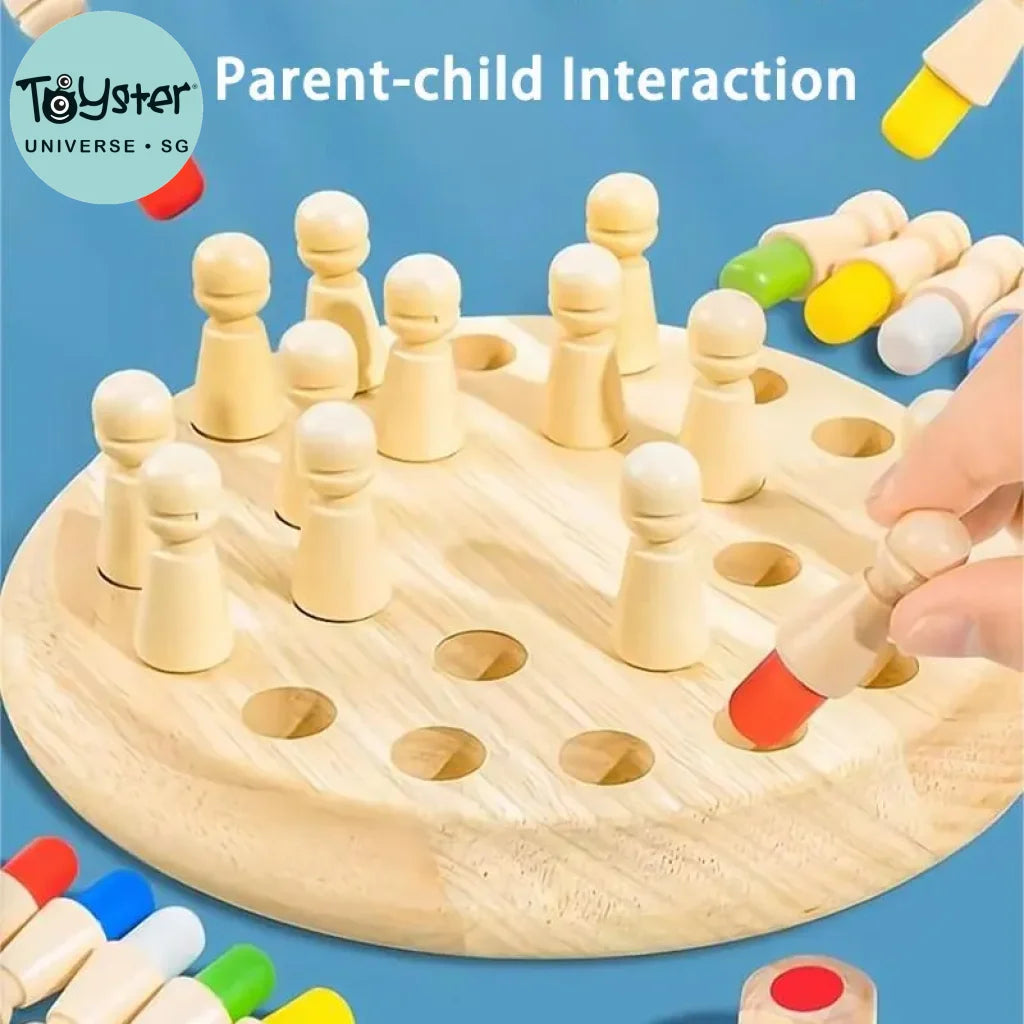 Wooden Chessboard Color Memory Chess Game