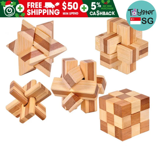 Wooden Lock Iq Brain Teaser Educational Toy