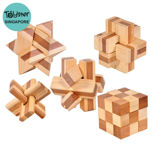 Wooden Lock Iq Brain Teaser Educational Toy