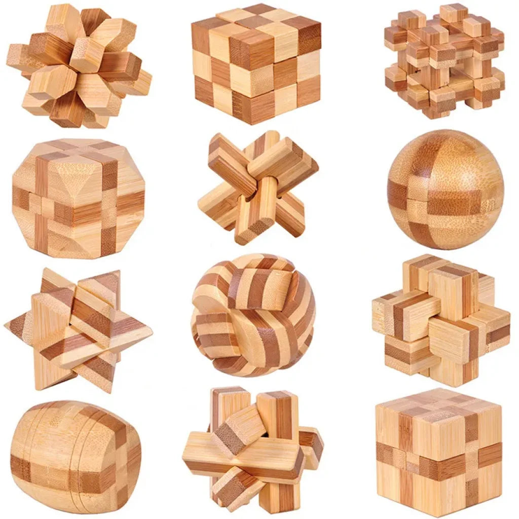 Wooden Lock Iq Brain Teaser Educational Toy