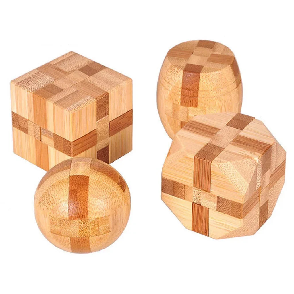 Wooden Lock Iq Brain Teaser Educational Toy