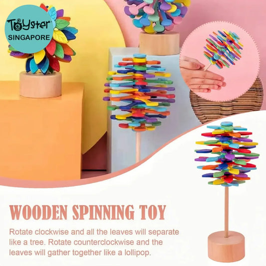 Wooden Rotating Lollipop Decompression Toy