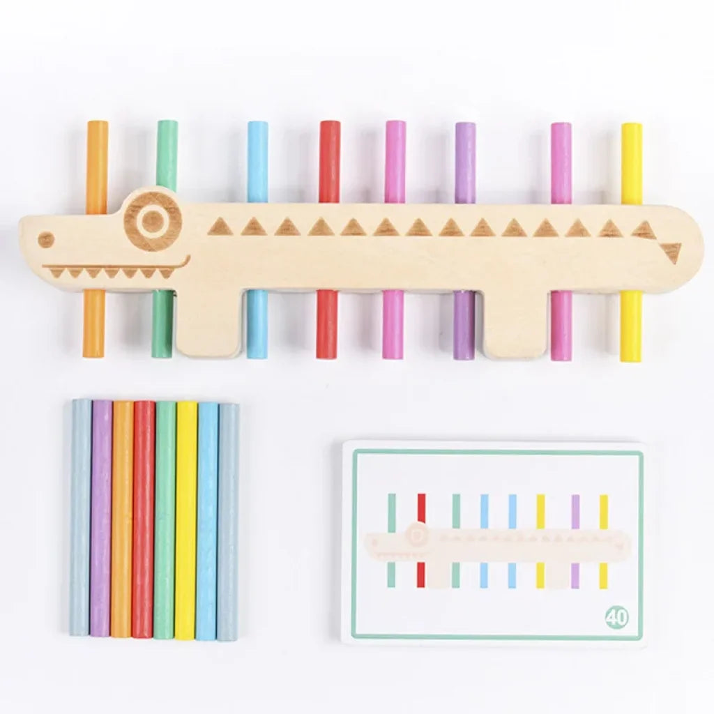 Wooden Toy Colour Matching Games - As shown