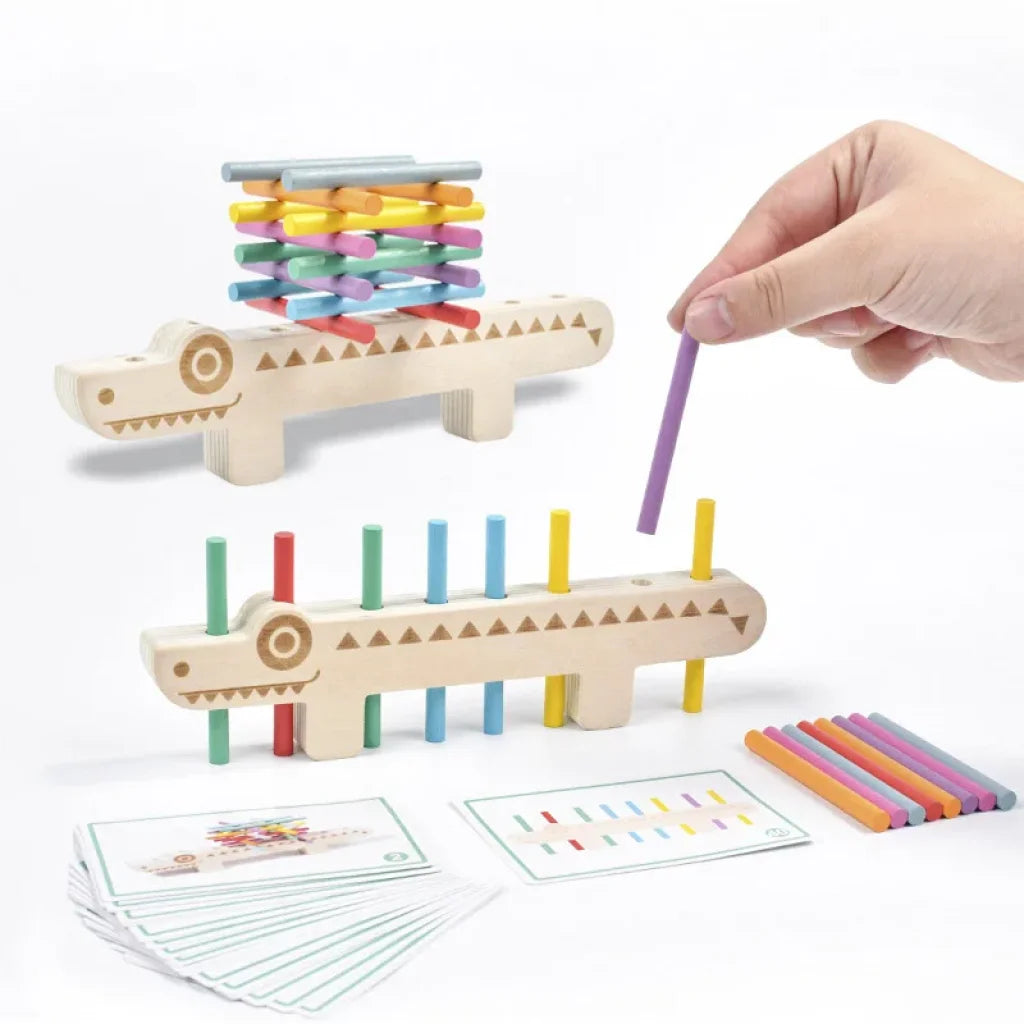 Wooden Toy Colour Matching Games - As shown