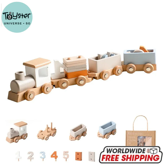 Wooden Train Birthday Montessori Toys