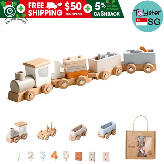 Wooden Train Birthday Montessori Toys