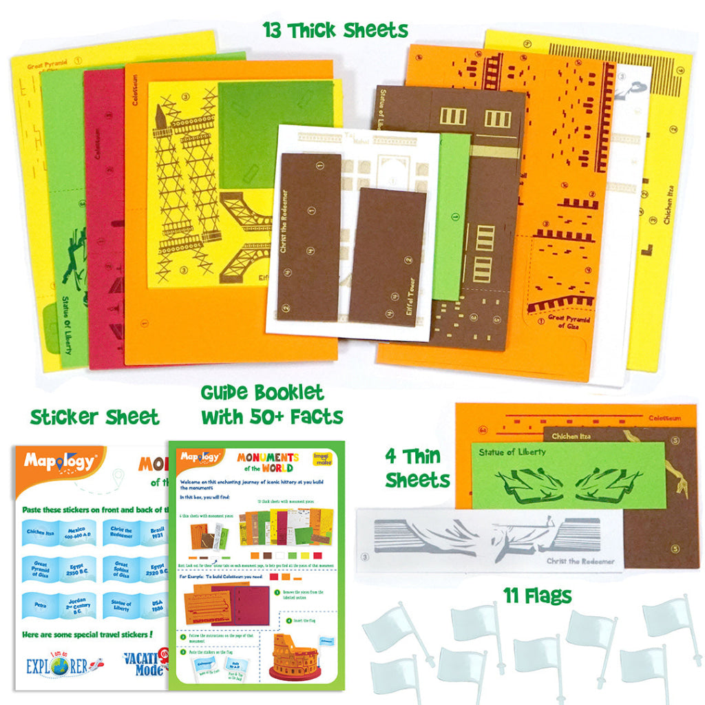 World Monuments Building Set – Learn History & Geography - Mapology