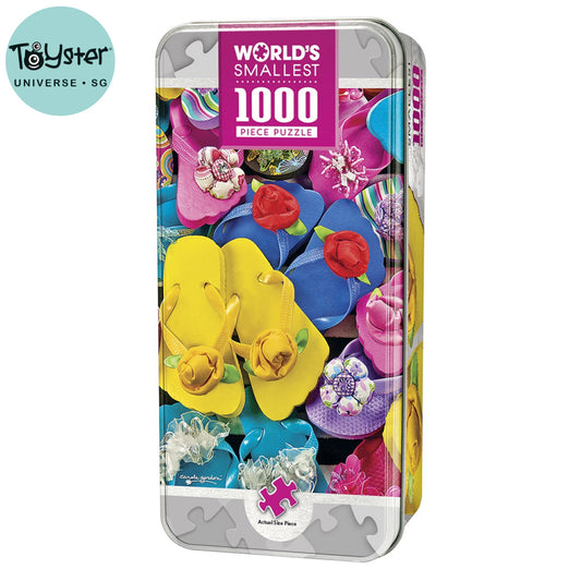 Worlds Smallest Flippity Flops - Flip 1000 Piece Tin Box Jigsaw Puzzle Masterpieces