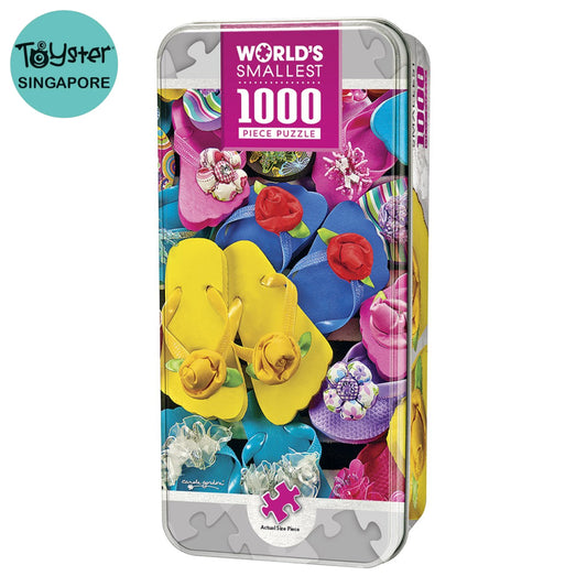 Worlds Smallest Flippity Flops - Flip 1000 Piece Tin Box Jigsaw Puzzle Masterpieces