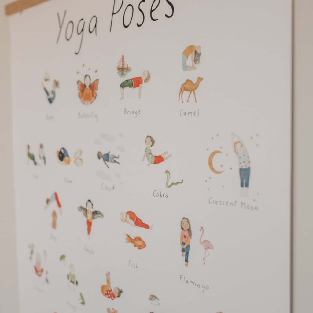 Yoga Poses Decorative Poster Print