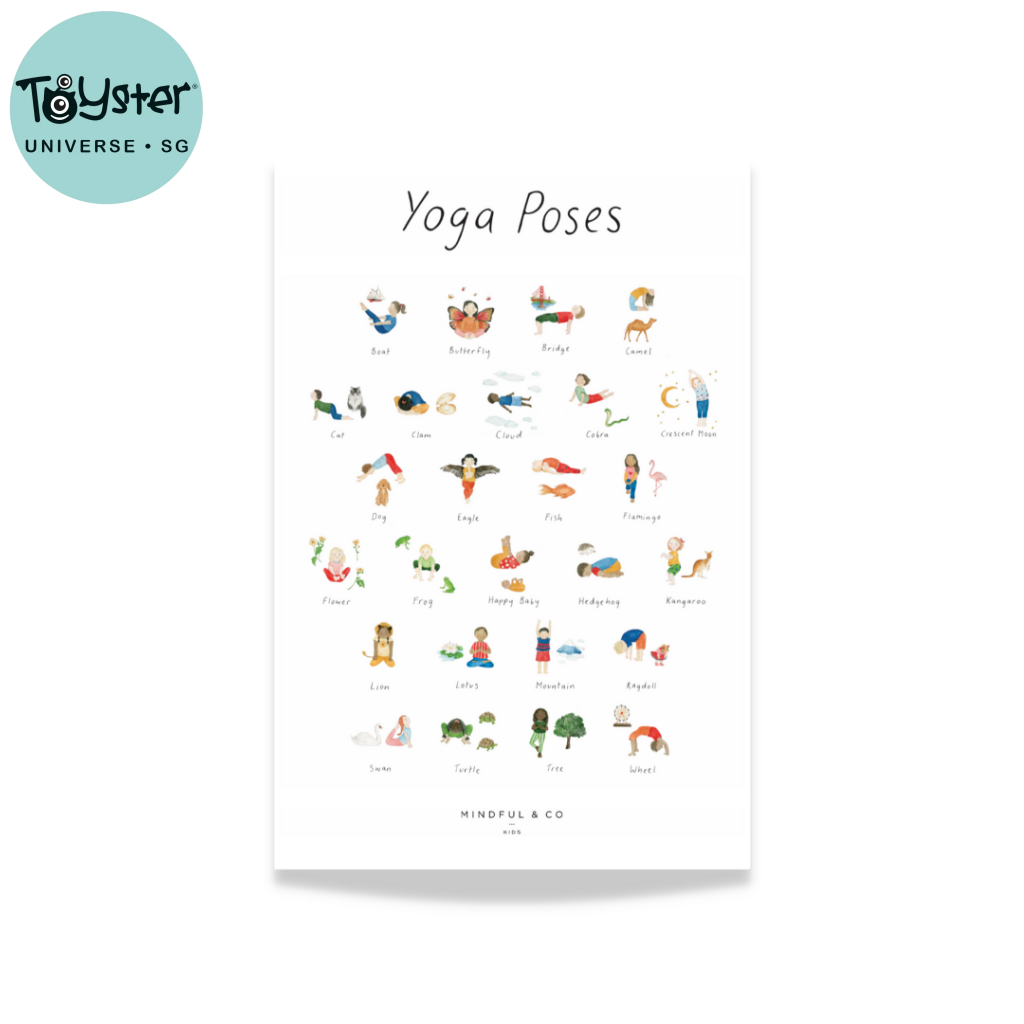 Yoga Poses Decorative Poster Print - Yoga Poses Poster Only