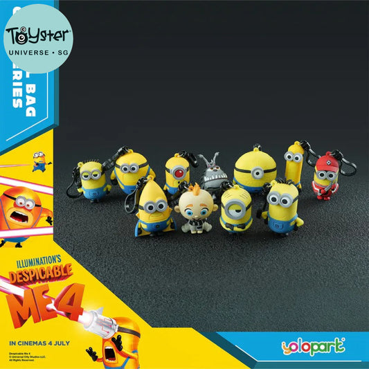 Yolopark Despicable Me 4 - 3D Foam Bag Clip Series Minions