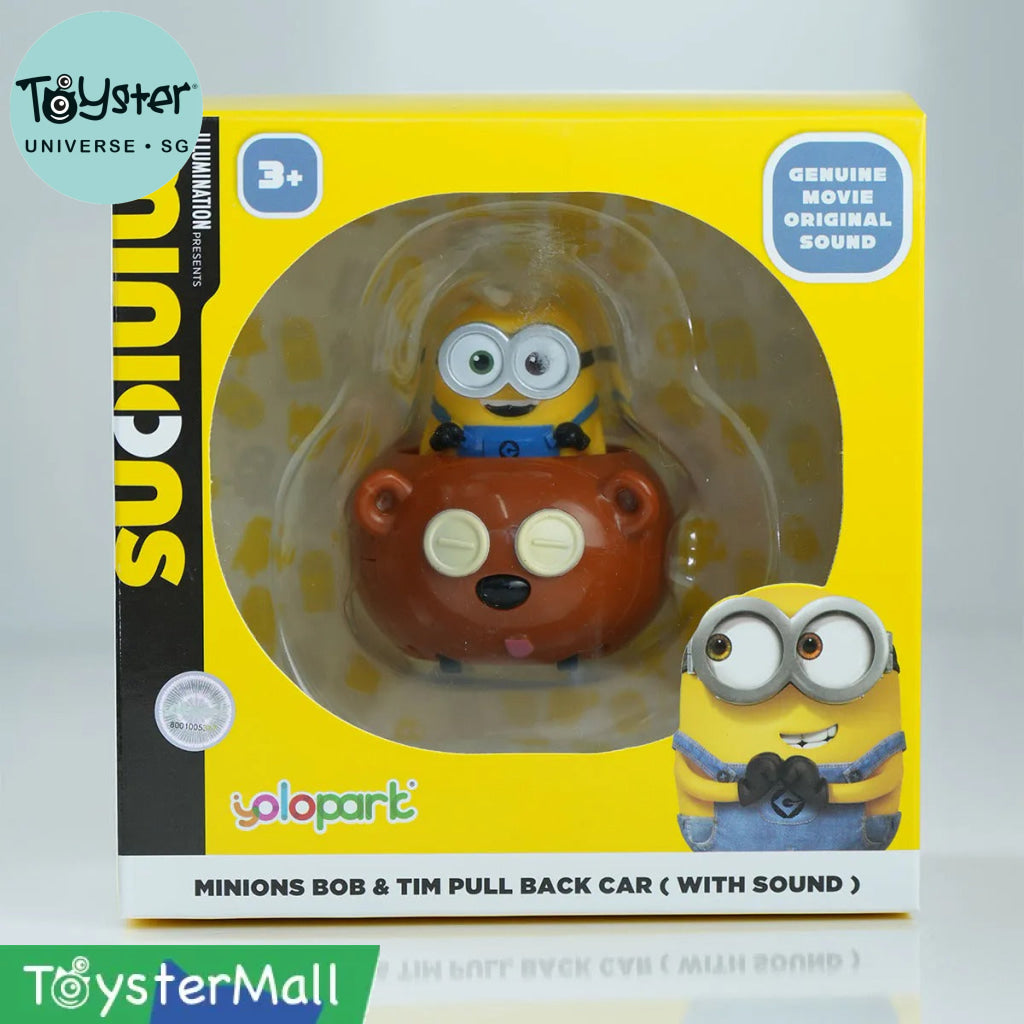 Yolopark Despicable Me 4 - Minions Bear Pull Back Function Car (With Sound)