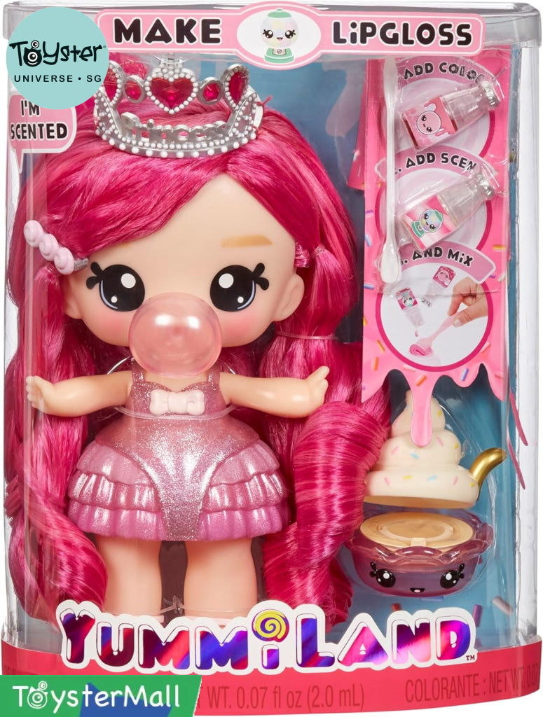 Yummiland Large Doll With Lipgloss Pet - Bianca Bubblegum