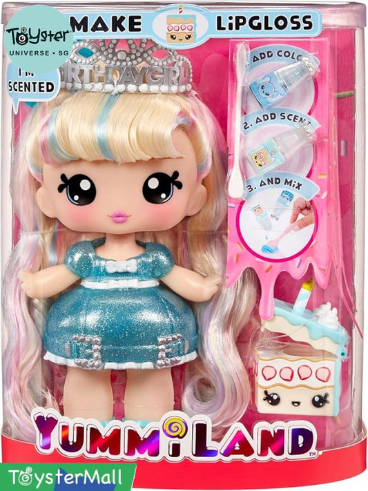 Yummiland Large Doll With Lipgloss Pet - Callie Birthday Cake