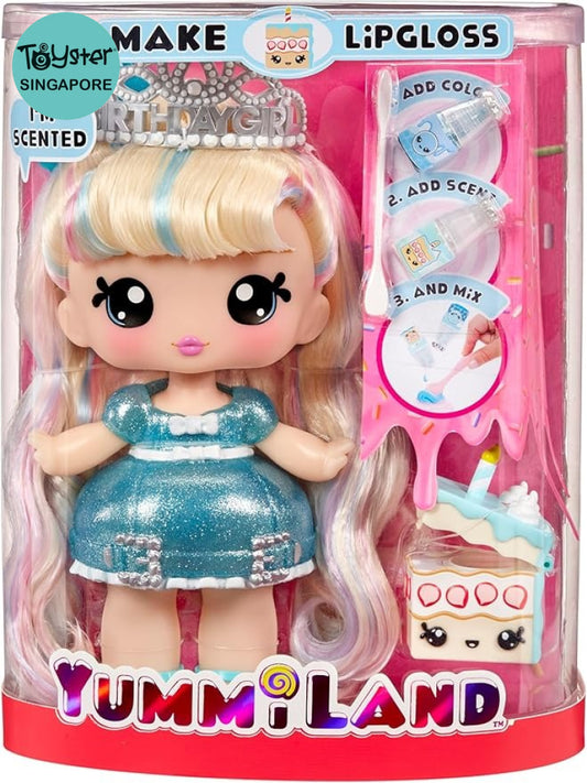 Yummiland Large Doll With Lipgloss Pet - Callie Birthday Cake