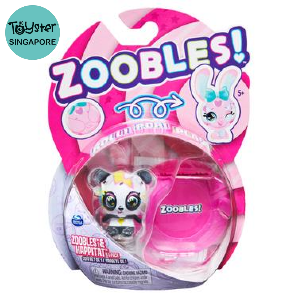 Zoobles Bam Bae Panda Transforming Collectible Figure and Happitat ...