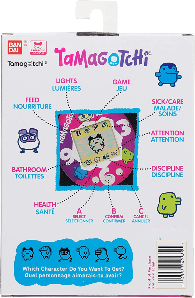 Bandai Original Tamagotchi - Purple-Pink Clock