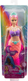 Barbie Dreamtopia Mermaid Doll 12-Inch - Curvy Pink Hair Ombre Tail And Tiara