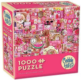 Cobble Hill Pink Modular 1000 Piece Jigsaw Puzzle