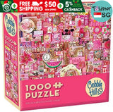 Cobble Hill Pink Modular 1000 Piece Jigsaw Puzzle